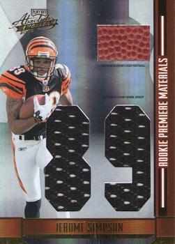 2008 Playoff Absolute Memorabilia - Rookie Premiere Materials Oversize Jersey Number #263 Jerome Simpson Front