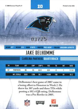 2008 Playoff Absolute Memorabilia - Spectrum Gold #20 Jake Delhomme Back