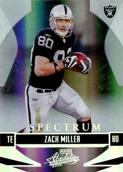 2008 Playoff Absolute Memorabilia - Spectrum Silver #109 Zach Miller  Front