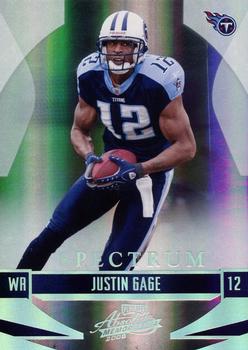 2008 Playoff Absolute Memorabilia - Spectrum Silver #144 Justin Gage  Front