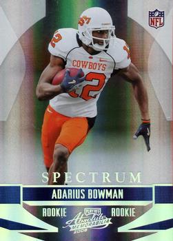 2008 Playoff Absolute Memorabilia - Spectrum Silver #234 Adarius Bowman  Front