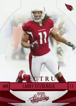 2008 Playoff Absolute Memorabilia - Spectrum Red #4 Larry Fitzgerald Front