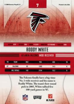 2008 Playoff Absolute Memorabilia - Spectrum Red #7 Roddy White Back