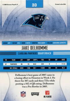2008 Playoff Absolute Memorabilia - Spectrum Red #20 Jake Delhomme Back