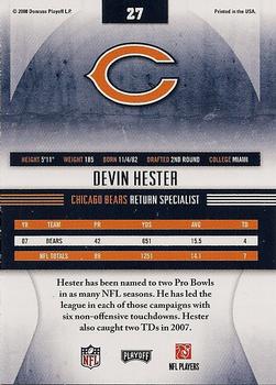 2008 Playoff Absolute Memorabilia - Spectrum Red #27 Devin Hester Back