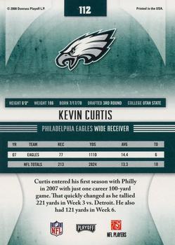 2008 Playoff Absolute Memorabilia - Spectrum Red #112 Kevin Curtis Back