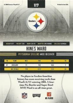 2008 Playoff Absolute Memorabilia - Spectrum Red #117 Hines Ward Back