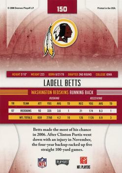2008 Playoff Absolute Memorabilia - Spectrum Red #150 Ladell Betts Back