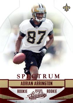 2008 Playoff Absolute Memorabilia - Spectrum Red #151 Adrian Arrington Front