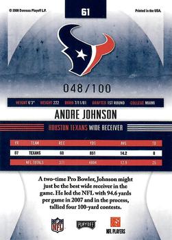 2008 Playoff Absolute Memorabilia - Spectrum Silver Retail #61 Andre Johnson Back