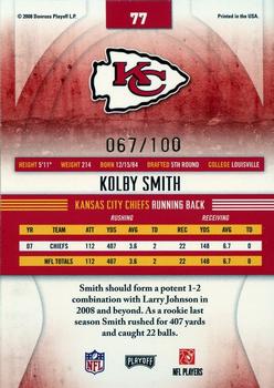 2008 Playoff Absolute Memorabilia - Spectrum Silver Retail #77 Kolby Smith Back