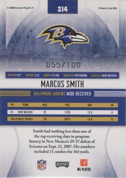 2008 Playoff Absolute Memorabilia - Spectrum Silver Retail #214 Marcus Smith Back