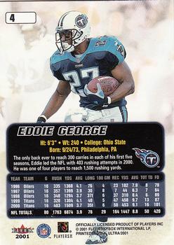 2001 Ultra #4 Eddie George Back