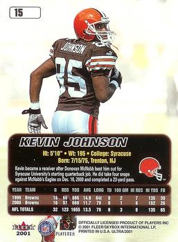2001 Ultra #15 Kevin Johnson Back