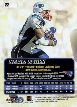 2001 Ultra #22 Kevin Faulk Back