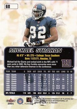 2001 Ultra #68 Michael Strahan Back