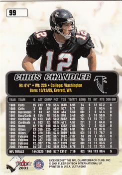 2001 Ultra #99 Chris Chandler Back