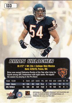 2001 Ultra #133 Brian Urlacher Back