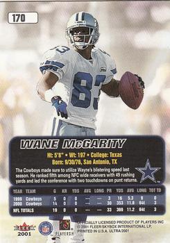 2001 Ultra #170 Wane McGarity Back