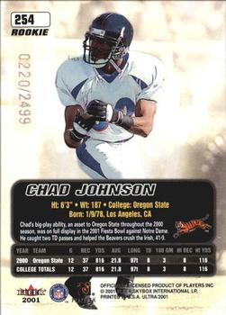 2001 Ultra #254 Chad Johnson Back
