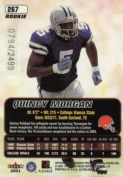 2001 Ultra #267 Quincy Morgan Back