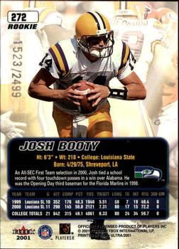 2001 Ultra #272 Josh Booty Back