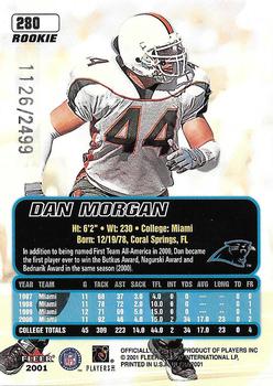 2001 Ultra #280 Dan Morgan Back