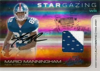 2008 Playoff Absolute Memorabilia - Star Gazing Materials Autographs #SG 21 Mario Manningham Front