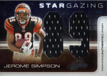 2008 Playoff Absolute Memorabilia - Star Gazing Materials Oversize Jersey Number #SG 10 Jerome Simpson Front