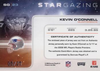 2008 Playoff Absolute Memorabilia - Star Gazing Materials Oversize Jersey Number #SG 23 Kevin O'Connell Back