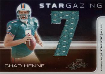 2008 Playoff Absolute Memorabilia - Star Gazing Materials Oversize Jersey Number #SG 33 Chad Henne Front
