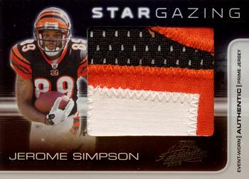 2008 Playoff Absolute Memorabilia - Star Gazing Materials Oversize Prime #SG 10 Jerome Simpson Front