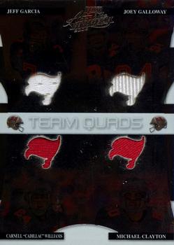 2008 Playoff Absolute Memorabilia - Team Quads Materials Die Cut #TQ-18 Jeff Garcia / Joey Galloway / Carnell 