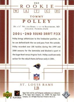 2001 Upper Deck #260 Tommy Polley Back