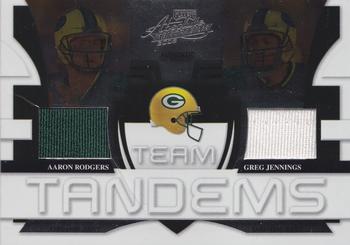 2008 Playoff Absolute Memorabilia - Team Tandems Materials #TTA-7 Aaron Rodgers / Greg Jennings Front