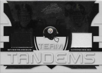 2008 Playoff Absolute Memorabilia - Team Tandems Materials #TTA-10 Ben Roethlisberger / Santonio Holmes Front