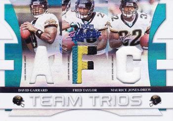 2008 Playoff Absolute Memorabilia - Team Trios Materials AFC/NFC Spectrum Prime #TTR-11 David Garrard / Fred Taylor / Maurice Jones-Drew Front