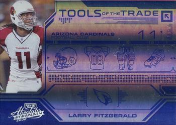 2008 Playoff Absolute Memorabilia - Tools of the Trade Blue Spectrum #TOTT 6 Larry Fitzgerald Front