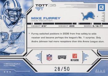 2008 Playoff Absolute Memorabilia - Tools of the Trade Blue Spectrum #TOTT 35 Mike Furrey Back