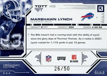 2008 Playoff Absolute Memorabilia - Tools of the Trade Blue Spectrum #TOTT 48 Marshawn Lynch Back
