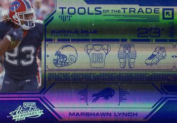 2008 Playoff Absolute Memorabilia - Tools of the Trade Blue Spectrum #TOTT 48 Marshawn Lynch Front