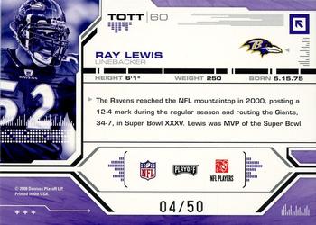 2008 Playoff Absolute Memorabilia - Tools of the Trade Blue Spectrum #TOTT 60 Ray Lewis Back