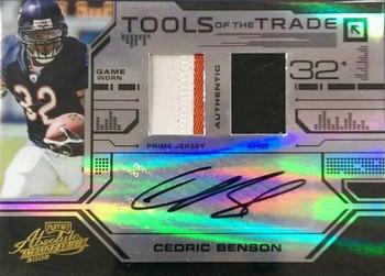 2008 Playoff Absolute Memorabilia - Tools of the Trade Double Material Autographs Black Spectrum #TOTT 5 Cedric Benson Front