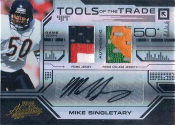 2008 Playoff Absolute Memorabilia - Tools of the Trade Double Material Autographs Black Spectrum #TOTT 20 Mike Singletary Front