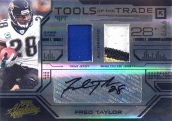 2008 Playoff Absolute Memorabilia - Tools of the Trade Double Material Autographs Black Spectrum #TOTT 47 Fred Taylor Front