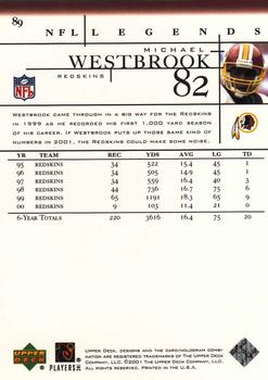 2001 Upper Deck Legends #89 Michael Westbrook Back