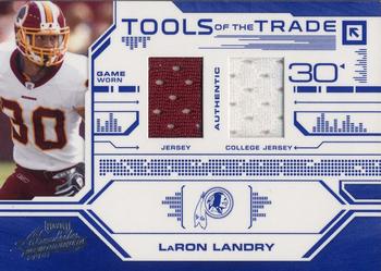 2008 Playoff Absolute Memorabilia - Tools of the Trade Double Material Blue #TOTT 68 LaRon Landry Front