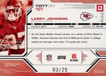 2008 Playoff Absolute Memorabilia - Tools of the Trade Green Spectrum #TOTT 51 Larry Johnson Back