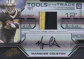 2008 Playoff Absolute Memorabilia - Tools of the Trade Material Autographs Black Spectrum #TOTT 38 Marques Colston Front