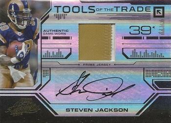 2008 Playoff Absolute Memorabilia - Tools of the Trade Material Autographs Black Spectrum #TOTT 61 Steven Jackson Front